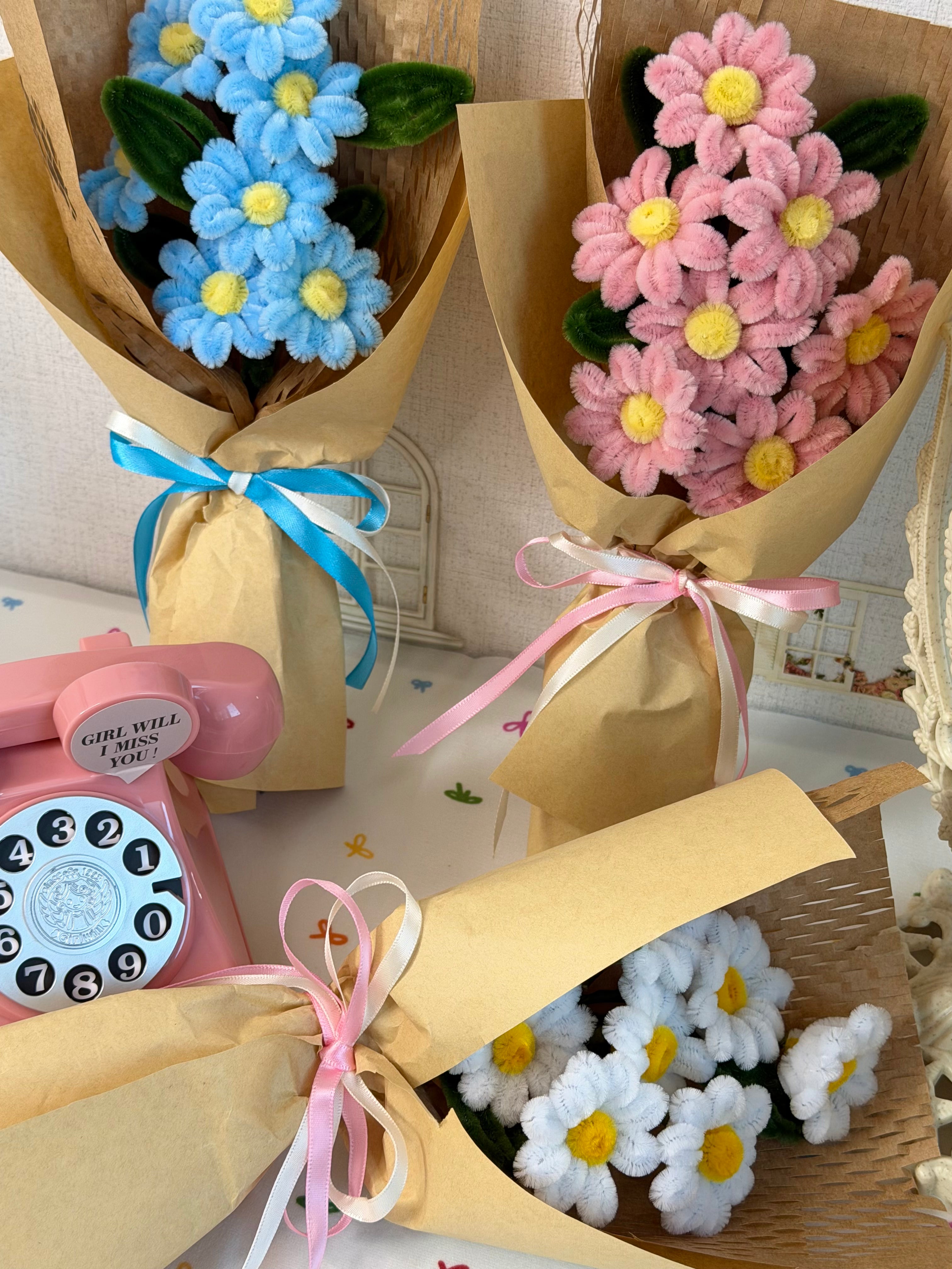 Glue Gun-Free Daisy Bouquet DIY Kit🌼