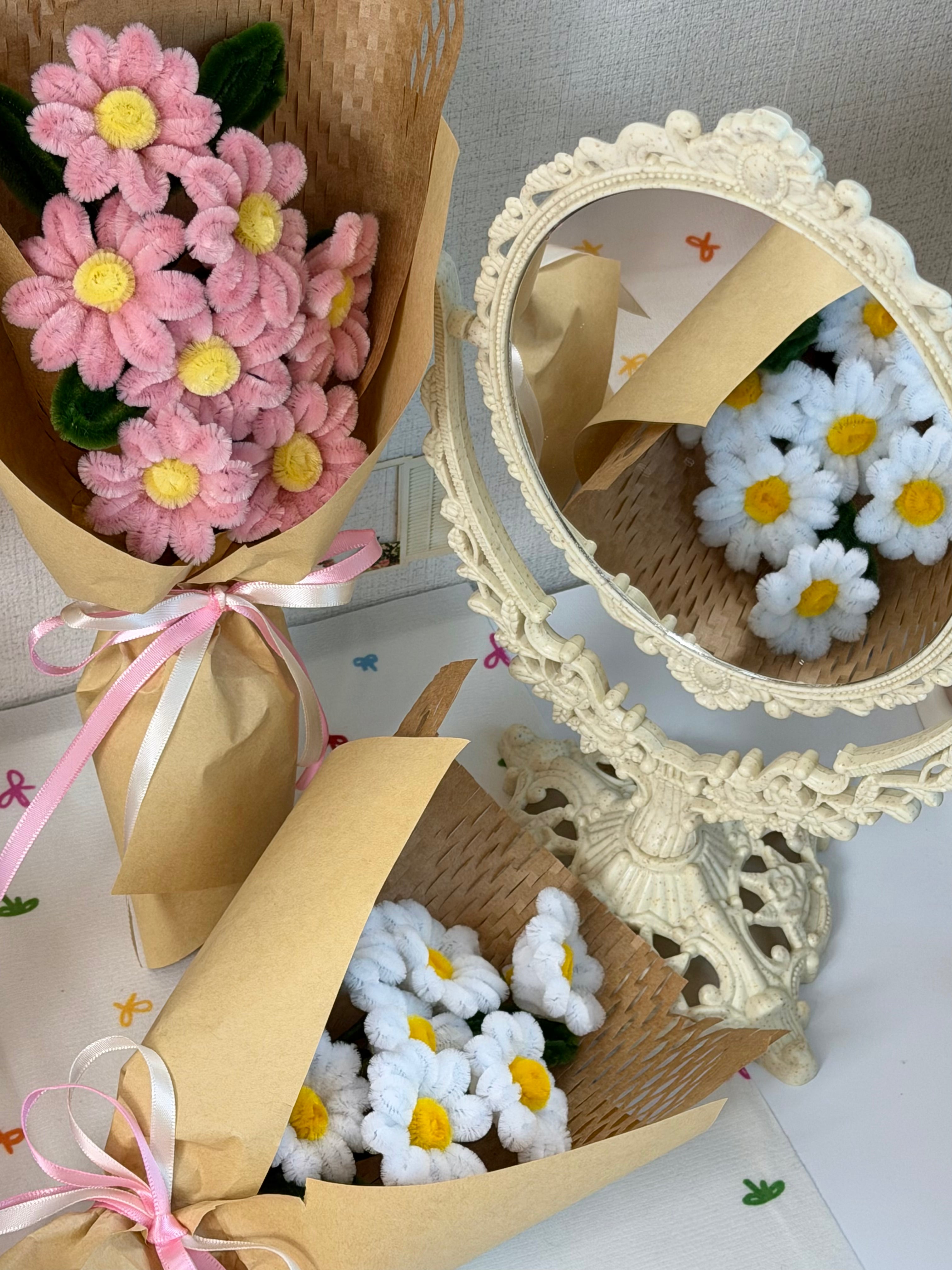 Glue Gun-Free Daisy Bouquet DIY Kit🌼
