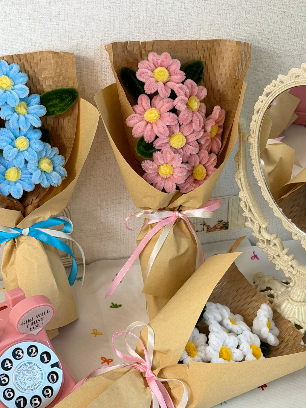 Glue Gun-Free Daisy Bouquet DIY Kit🌼