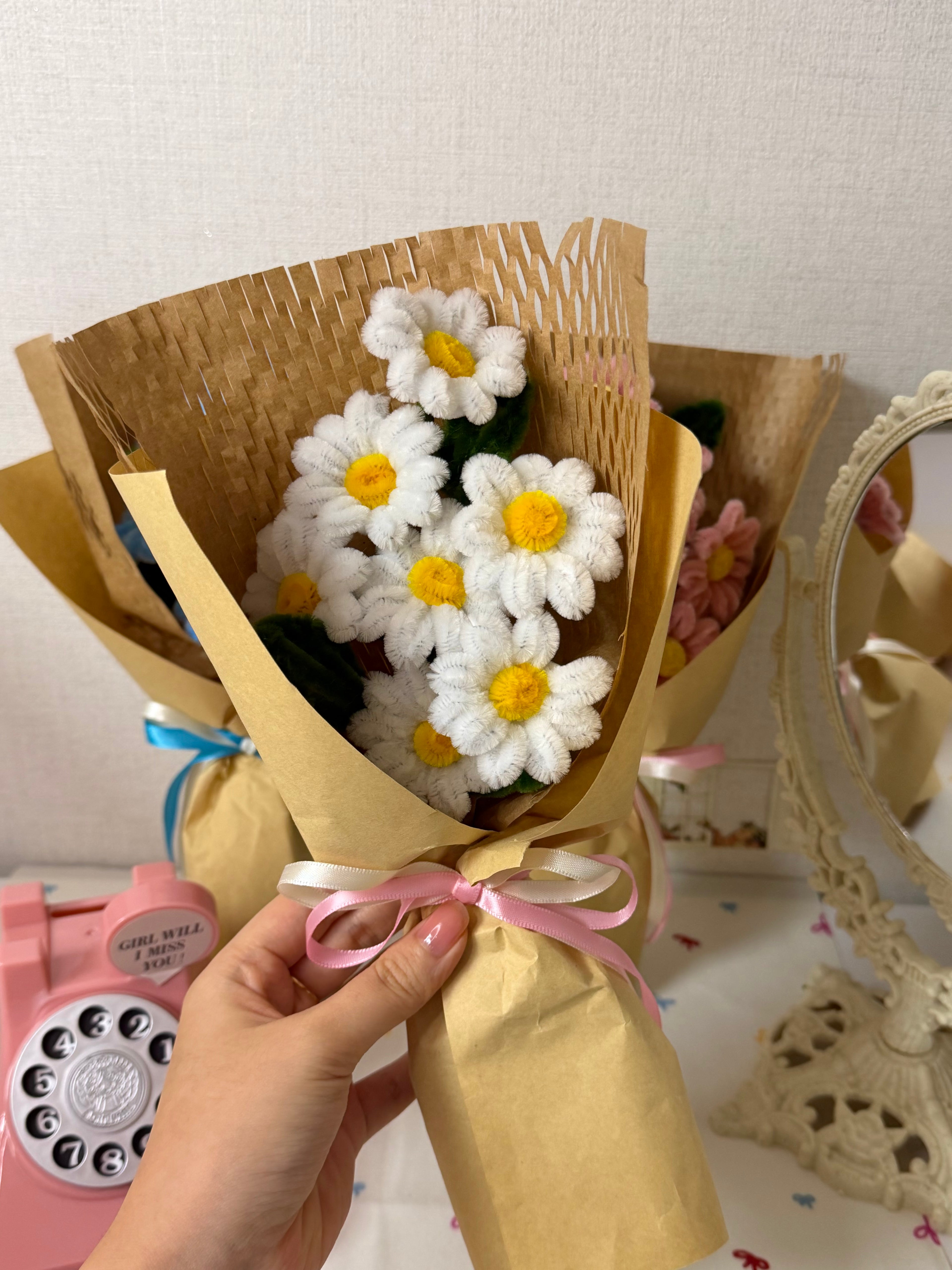 Glue Gun-Free Daisy Bouquet DIY Kit🌼